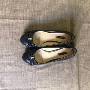 Alex Marie bow ballet-style wedges (EUC)